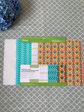 Cricut Washi Sheets Aztec Geo Prints 12X12 4 Sheets